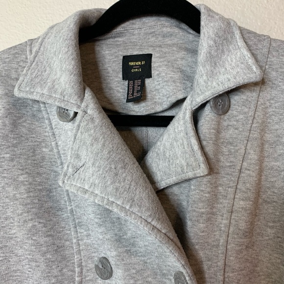 Forever 21 Girls Fleece Pea Coat - Picture 2 of 13